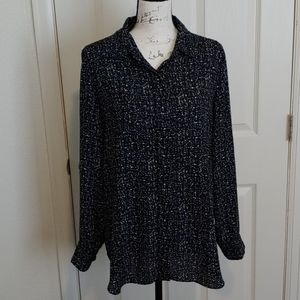 Mossimo Ladies Sz Lg Long Sleeve Blouse